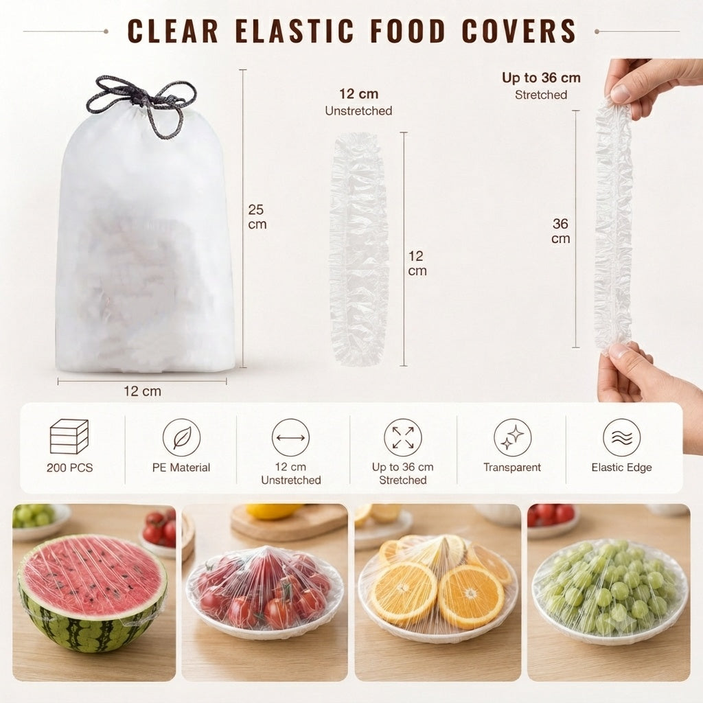 š„Disposable food covers made of flexible food-grade plastic, for bowls and plates