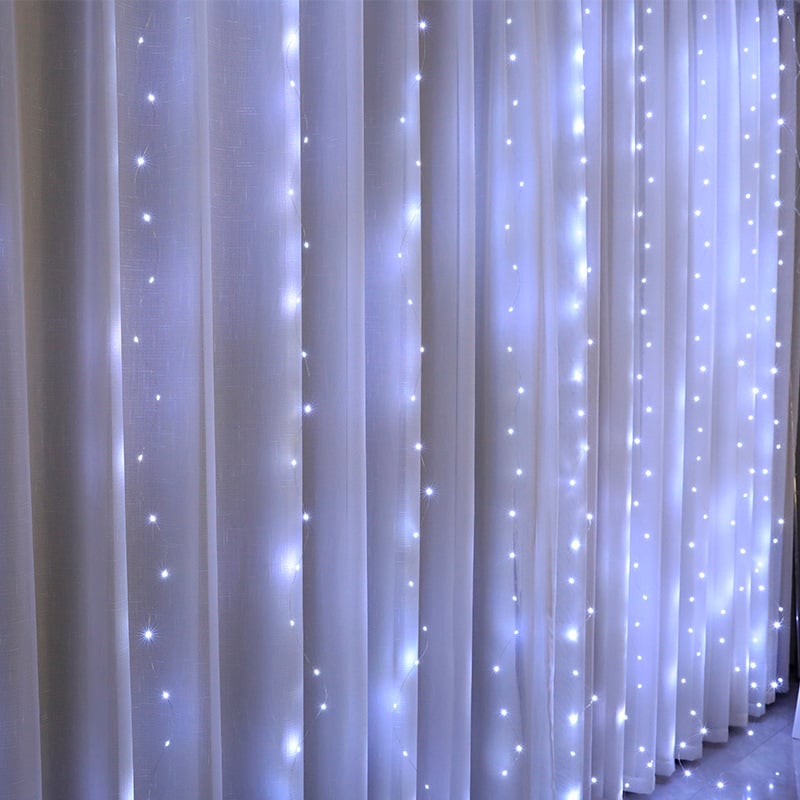 ✨ Remote Controlled LED Curtain Fairy Lights | 9.8×9.8ft