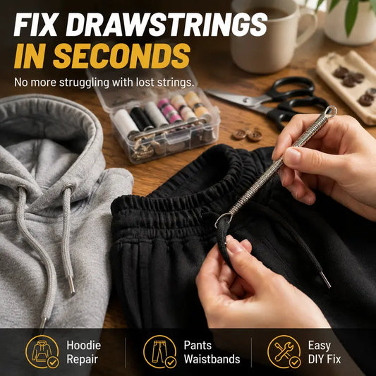 🧵 Flexible String Threading Tool - 5-Piece Stainless Steel String Repair Kit