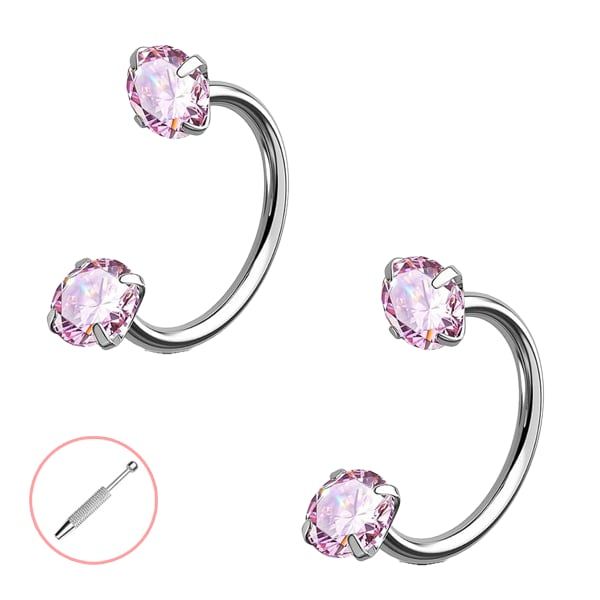 💎Hufeisenförmiger Nasenring – innenverschraubt und komfortabe