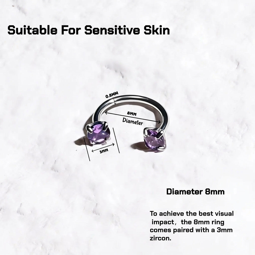 Horseshoe-shaped nose ring – internal thread & comfortable