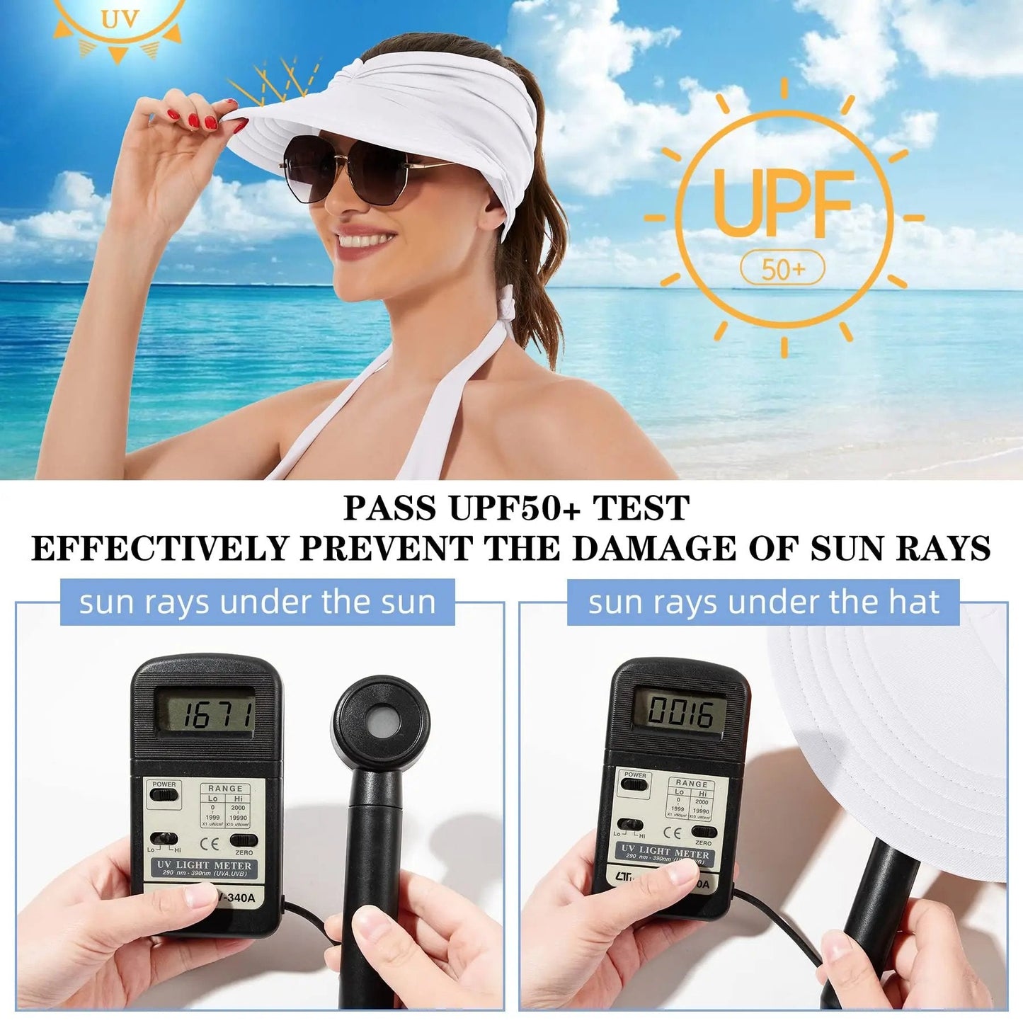 🔥Letzter Tag mit 50 % Rabatt – Damen-Sonnenhut mit UV-Schutz UPF 50+