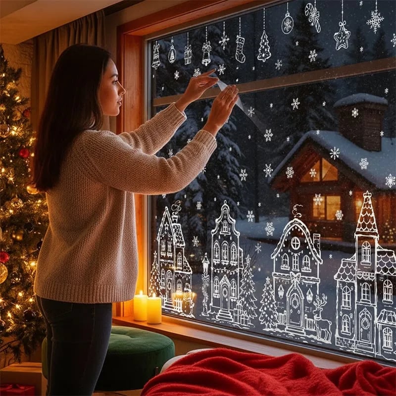 ❄️🎅Christmas Window Static Sticker Set