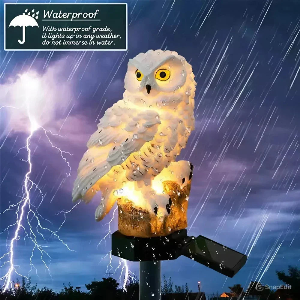 🦉 Light up your garden path today with these solar-powered owl path lights!