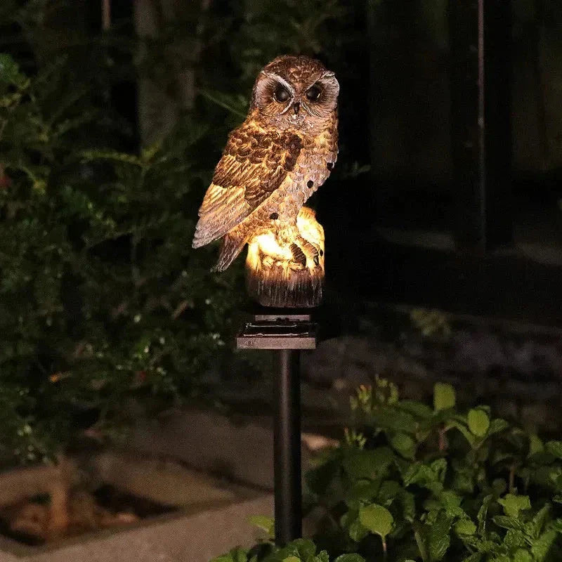 🦉 Light up your garden path today with these solar-powered owl path lights!