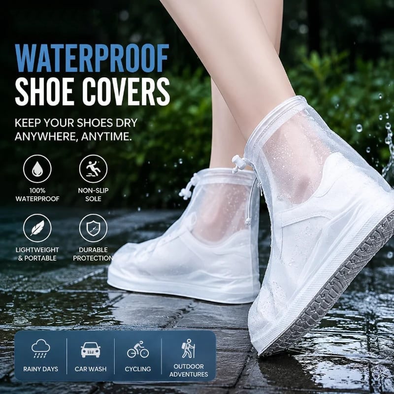 🔥Hot Sale 50% OFF🔥 Stop Soaked Sneakers! Heavy-Duty Rain Shoe Covers – Anti-Slip & Fold Into Your Bag 🌧️