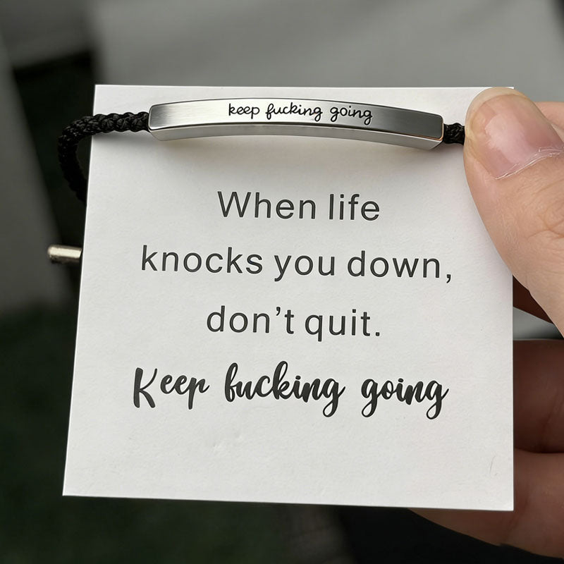 ✨📿 Gewebtes Edelstahlarmband – Motivations- und Inspirationsarmband mit abnehmbarem Aufdruck! ✨🦾