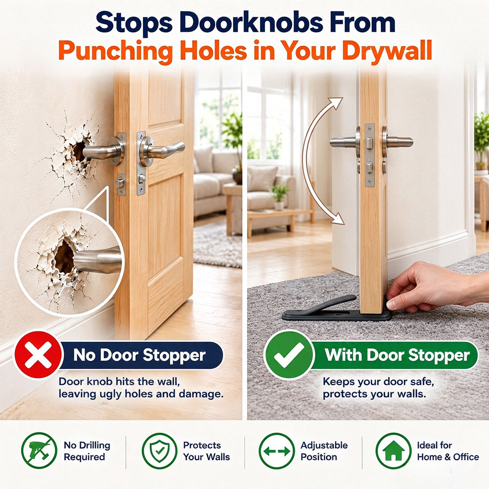 🔥🚪Buy 1, get 1 free – extra-thick, non-slip door stop that easily keeps the door in place