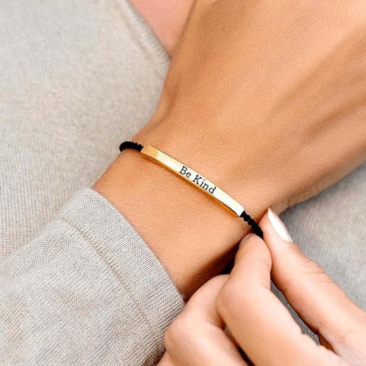 ✨📿 Woven Stainless Steel Bracelet – Motivational and Inspirational Bracelet with Removable Print! ✨🦾