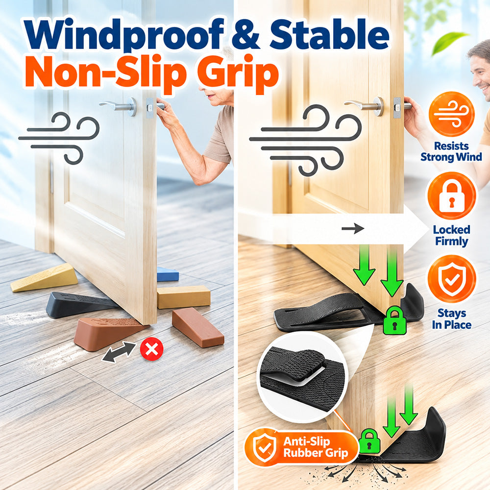 🔥🚪Buy 1, get 1 free – extra-thick, non-slip door stop that easily keeps the door in place