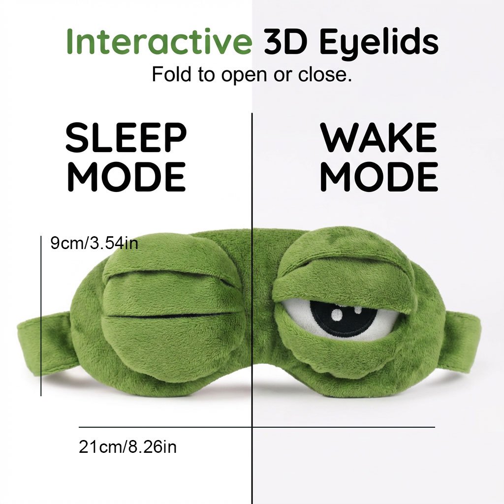 🔥Heißer Sale 49% RABATT✨ Niedliche 3D-Frosch-Schlafmaske🐸