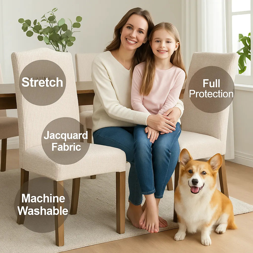 🪑💦Stylish chair covers – give your old chairs a fresh new look!