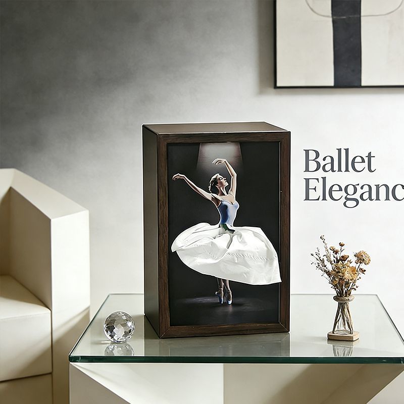 50 % Rabatt 🔥 Serviettenhalter aus massivem Walnussholz mit Ballettmädchen-Motiv