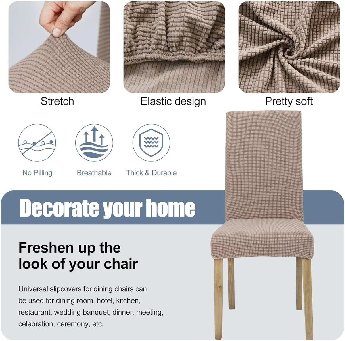 🪑💦Stylish chair covers – give your old chairs a fresh new look!