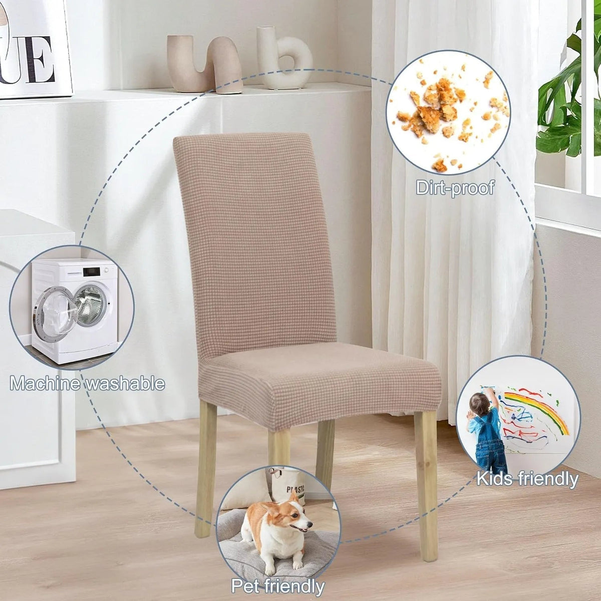 🪑💦Stylish chair covers – give your old chairs a fresh new look!