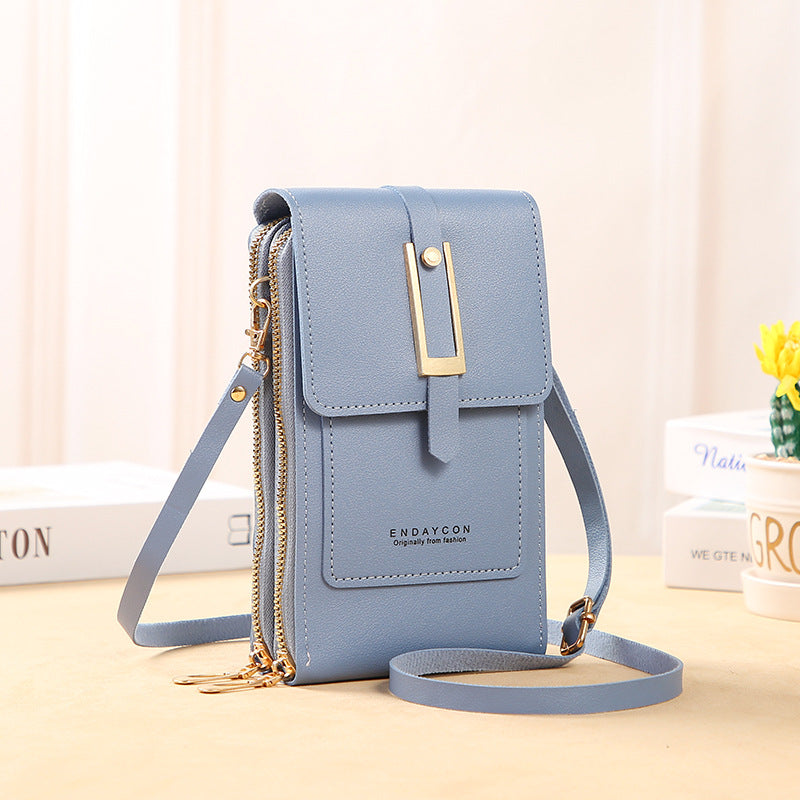👜📱 Schlichtes und elegantes Touchscreen-Handyporto für Damen, um die Schulter zu tragen