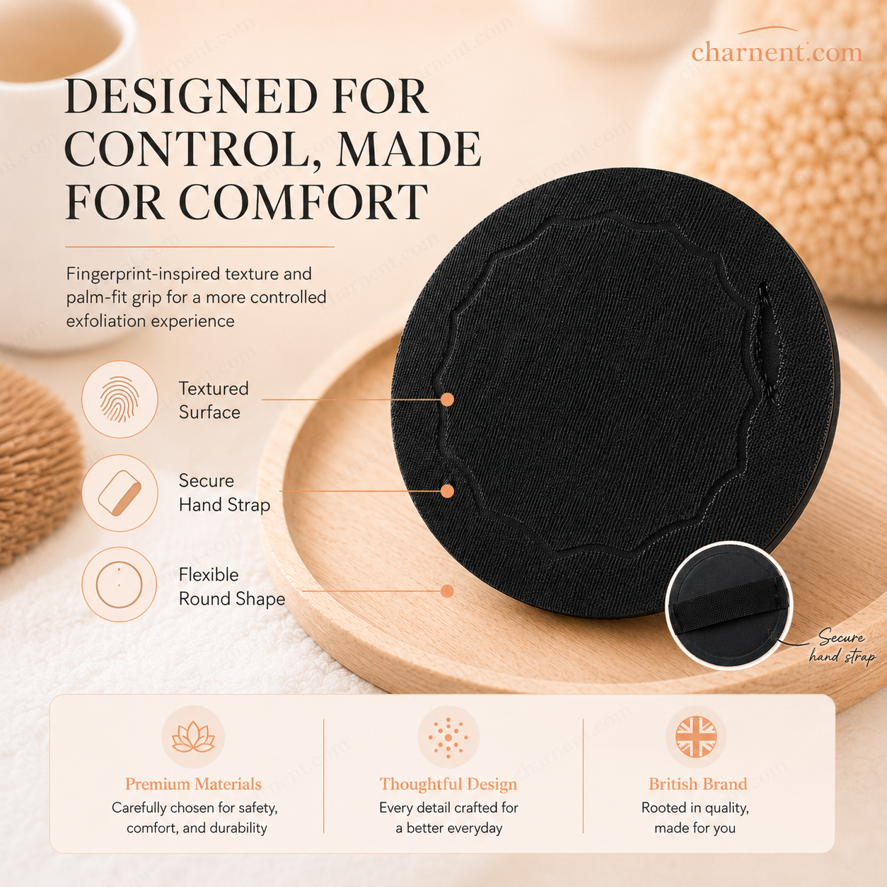 🚿🧽 Soft rubber bath brush – Gentle yet effective at removing dead skin cells and cleansing all skin types