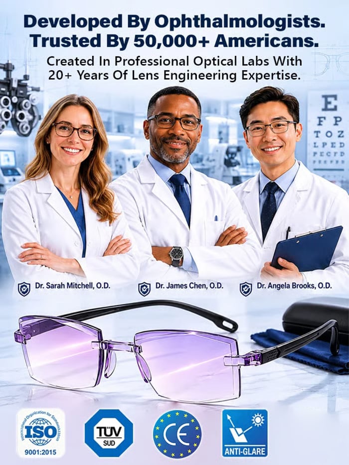 [Regain Your Youthful Vision] Smart Diamond‐Cut Reading Glasses 🔍