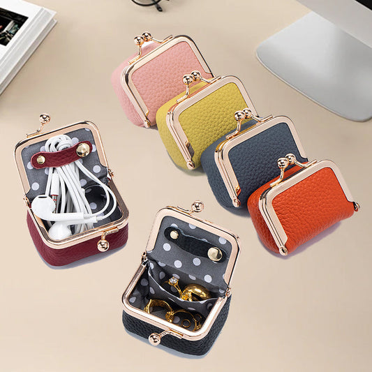 Mini jewelry boxes made of genuine leather