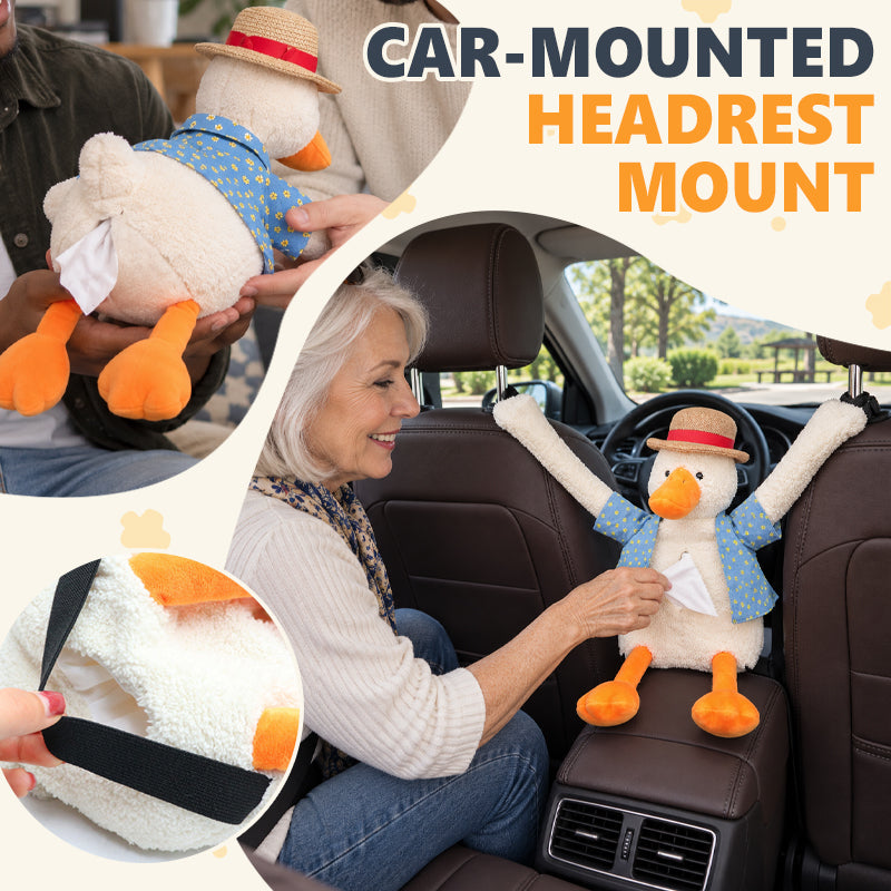🦆🎅Duck napkin holder — A car napkin holder that hangs from the headrest, with a personal touch
