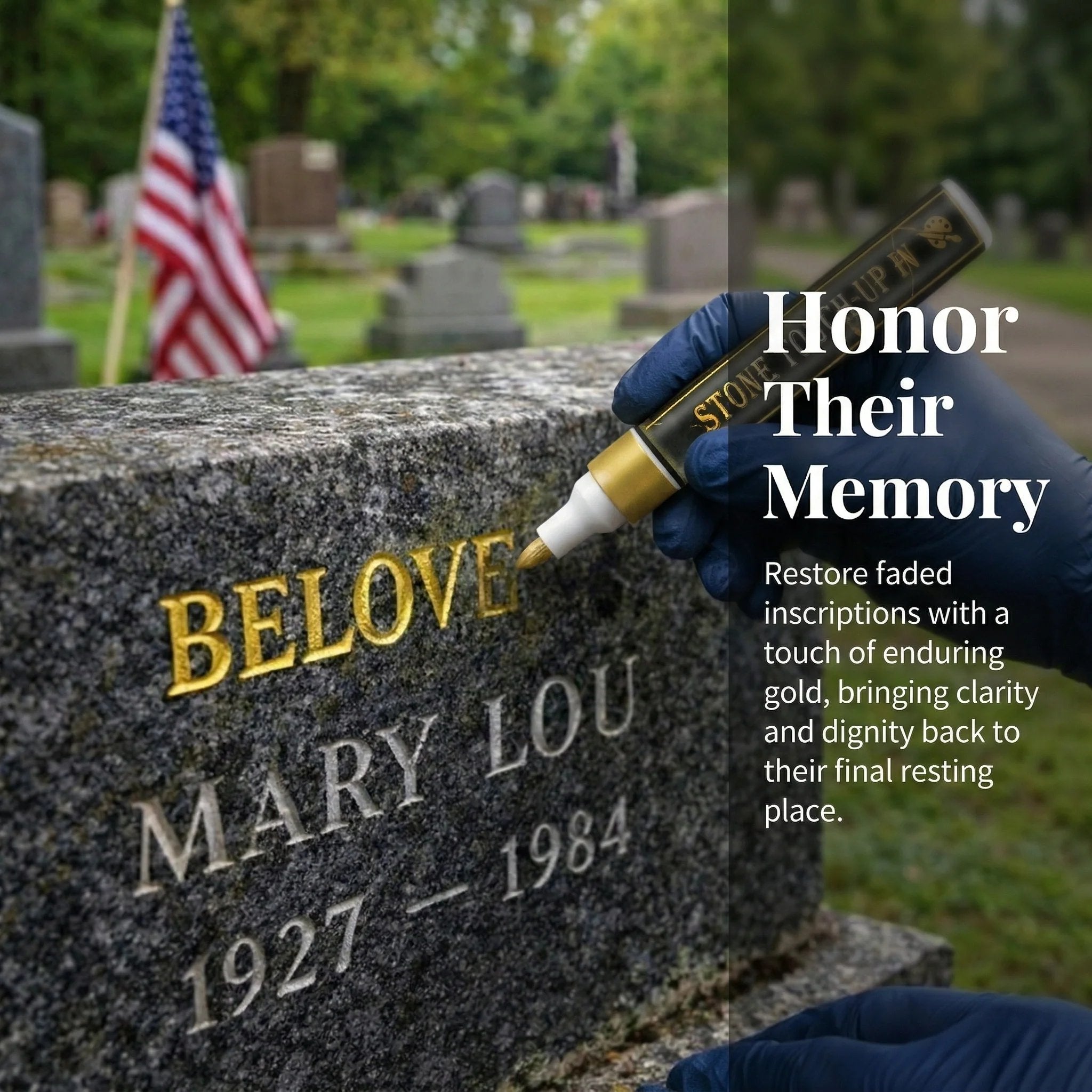 🐦Goldfarbener Markierungsstift zur Wiederherstellung verblasster Grabinschriften