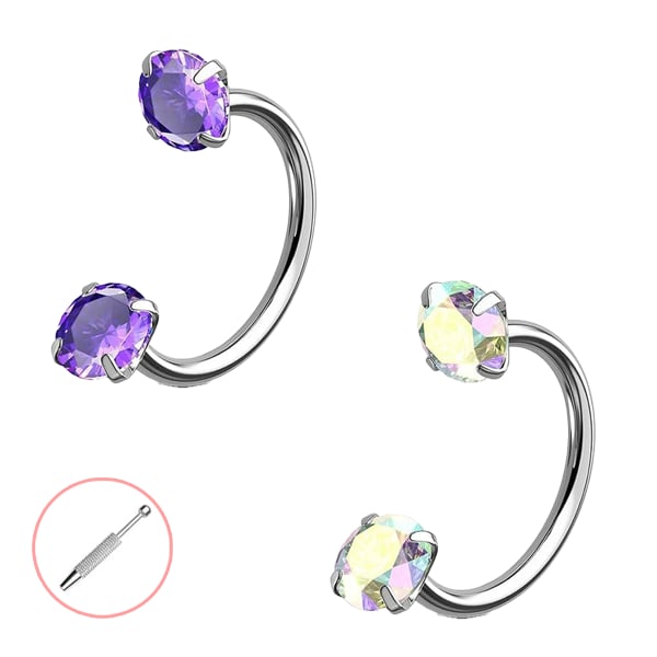 💎Hufeisenförmiger Nasenring – innenverschraubt und komfortabe
