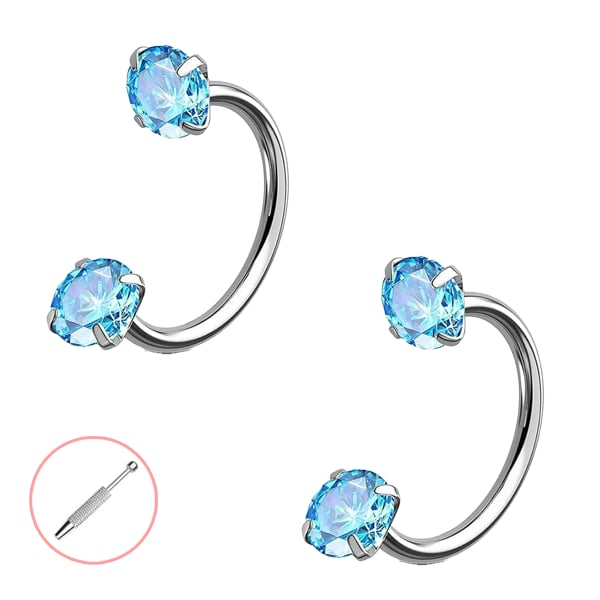 💎Hufeisenförmiger Nasenring – innenverschraubt und komfortabe
