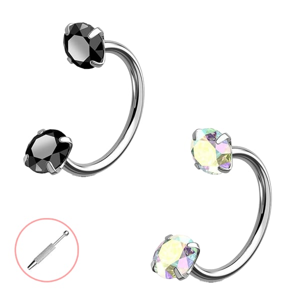 💎Hufeisenförmiger Nasenring – innenverschraubt und komfortabe