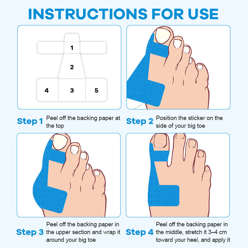 🦶Vorgeschnittenes Kinesiologie-Tape für Hallux valgu