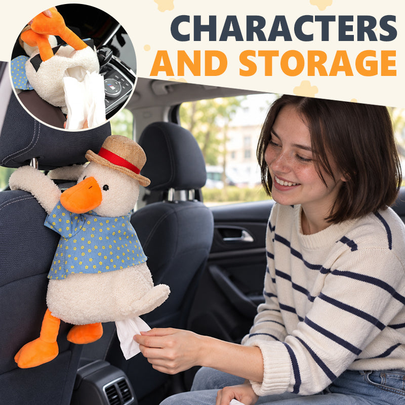 🦆🎅Duck napkin holder — A car napkin holder that hangs from the headrest, with a personal touch