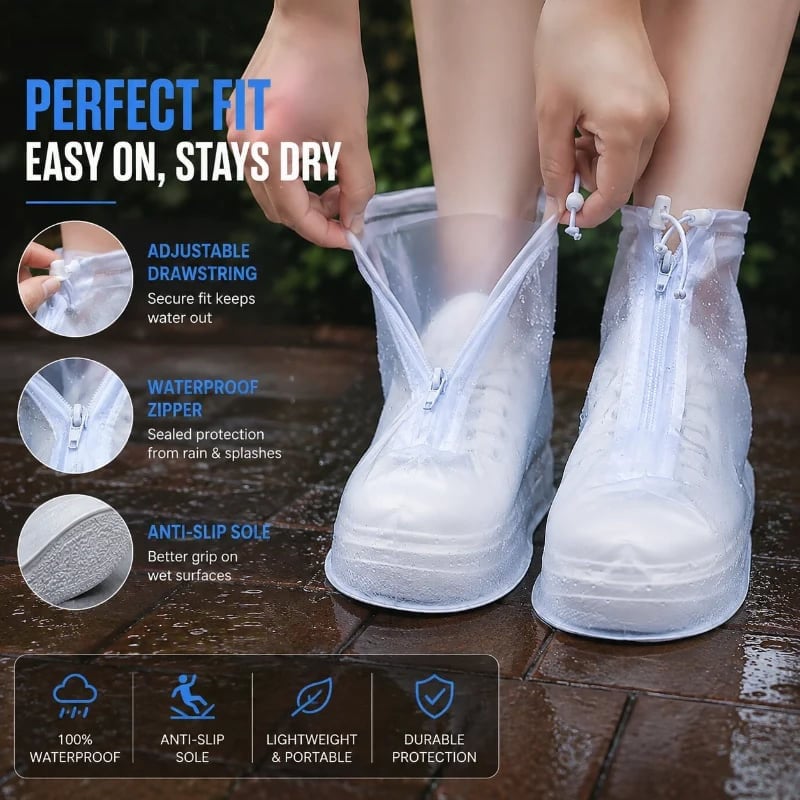 🔥Hot Sale 50% OFF🔥 Stop Soaked Sneakers! Heavy-Duty Rain Shoe Covers – Anti-Slip & Fold Into Your Bag 🌧️