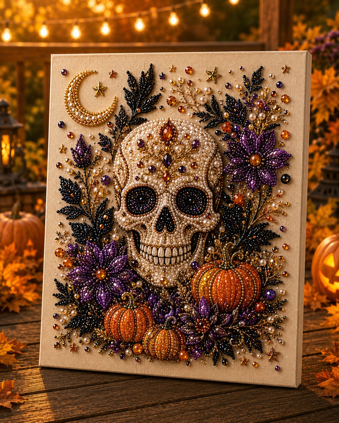 🔥 Last day of 49% off – 👻✨ Halloween Bead Art DIY Kit – Turn tiny beads into spooky-cute magic