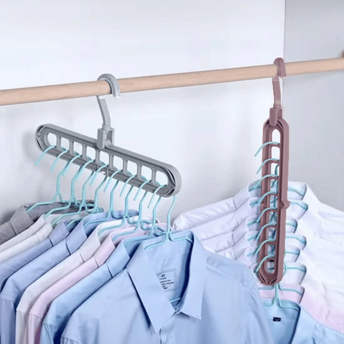 🔥👚 9-in-1 Smarter Kleiderbügel – Schaffen Sie 85 % mehr Platz in Ihrem Kleiderschrank!
