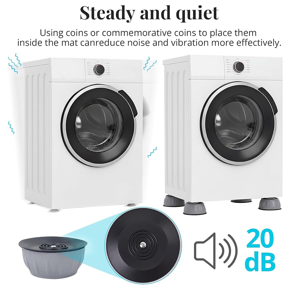 🏠 Vibration-damping pads for washing machine (4 pcs)