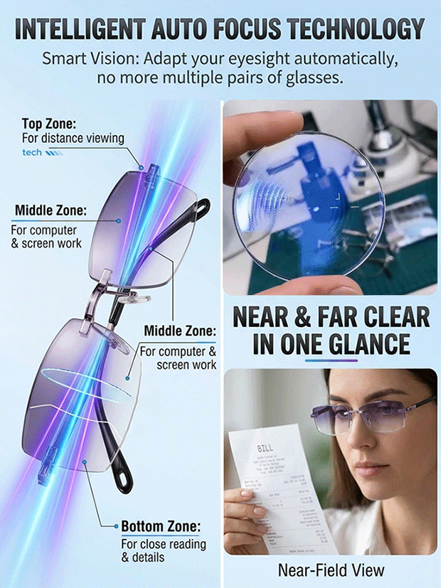 [Regain Your Youthful Vision] Smart Diamond‐Cut Reading Glasses 🔍