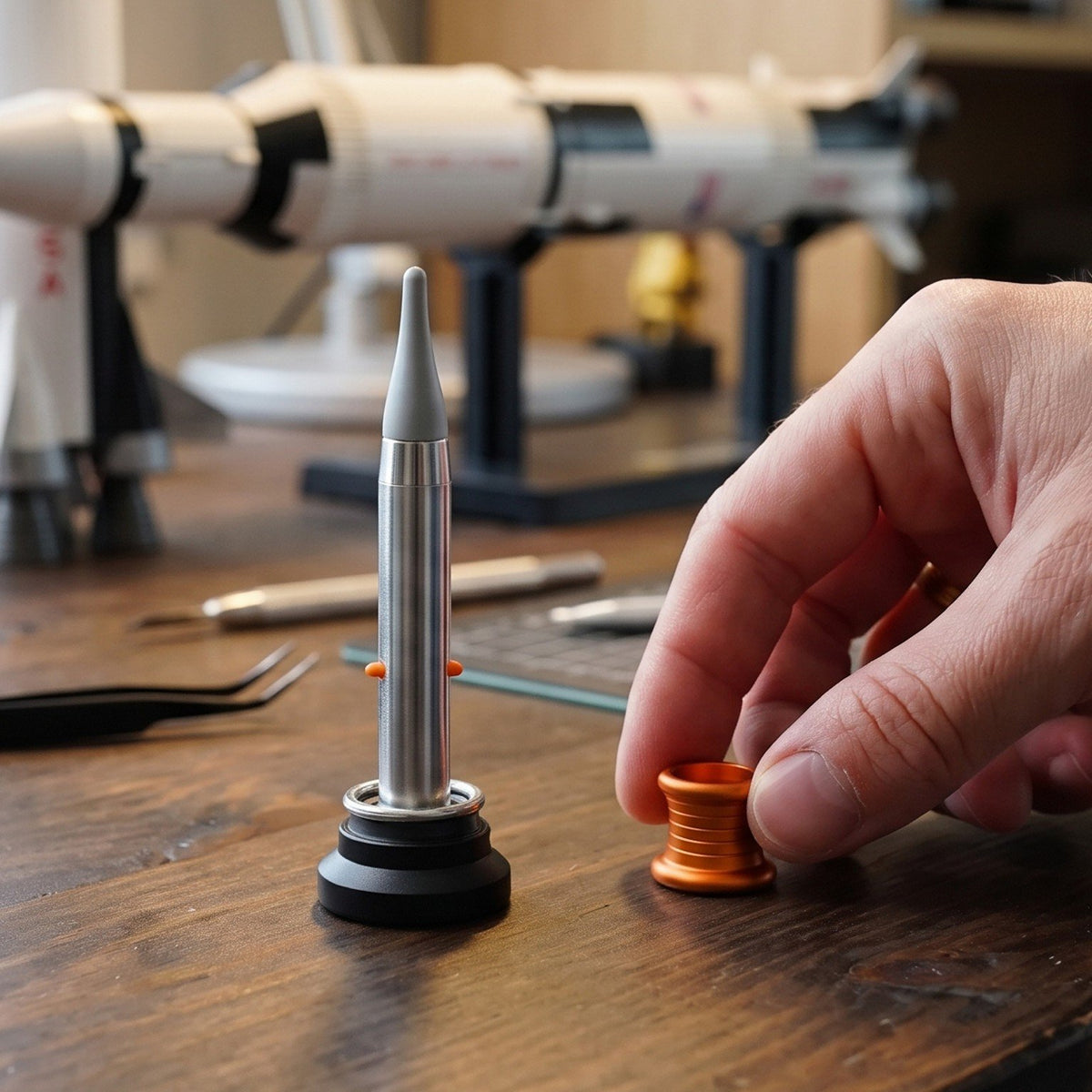 BUY 1 GET 1 FREE 🎉Say Goodbye to Desk Stress! 👋Kinetic Desk toy That Performs Impossible Landing