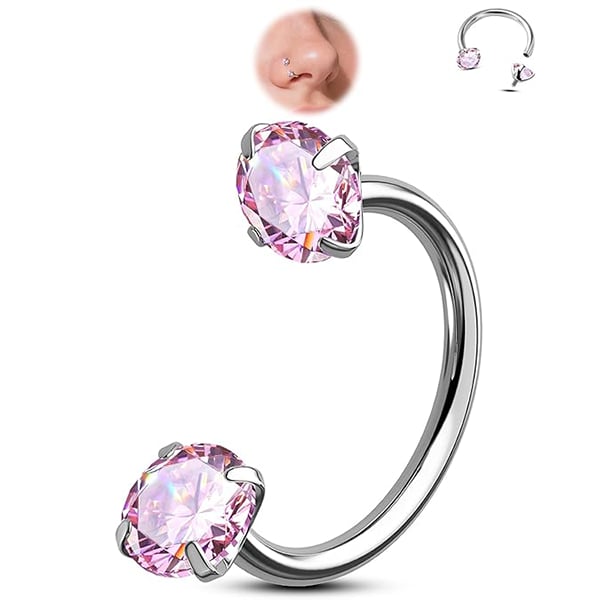 💎Hufeisenförmiger Nasenring – innenverschraubt und komfortabe