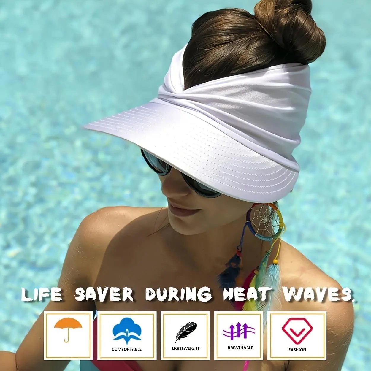 🔥Letzter Tag mit 50 % Rabatt – Damen-Sonnenhut mit UV-Schutz UPF 50+