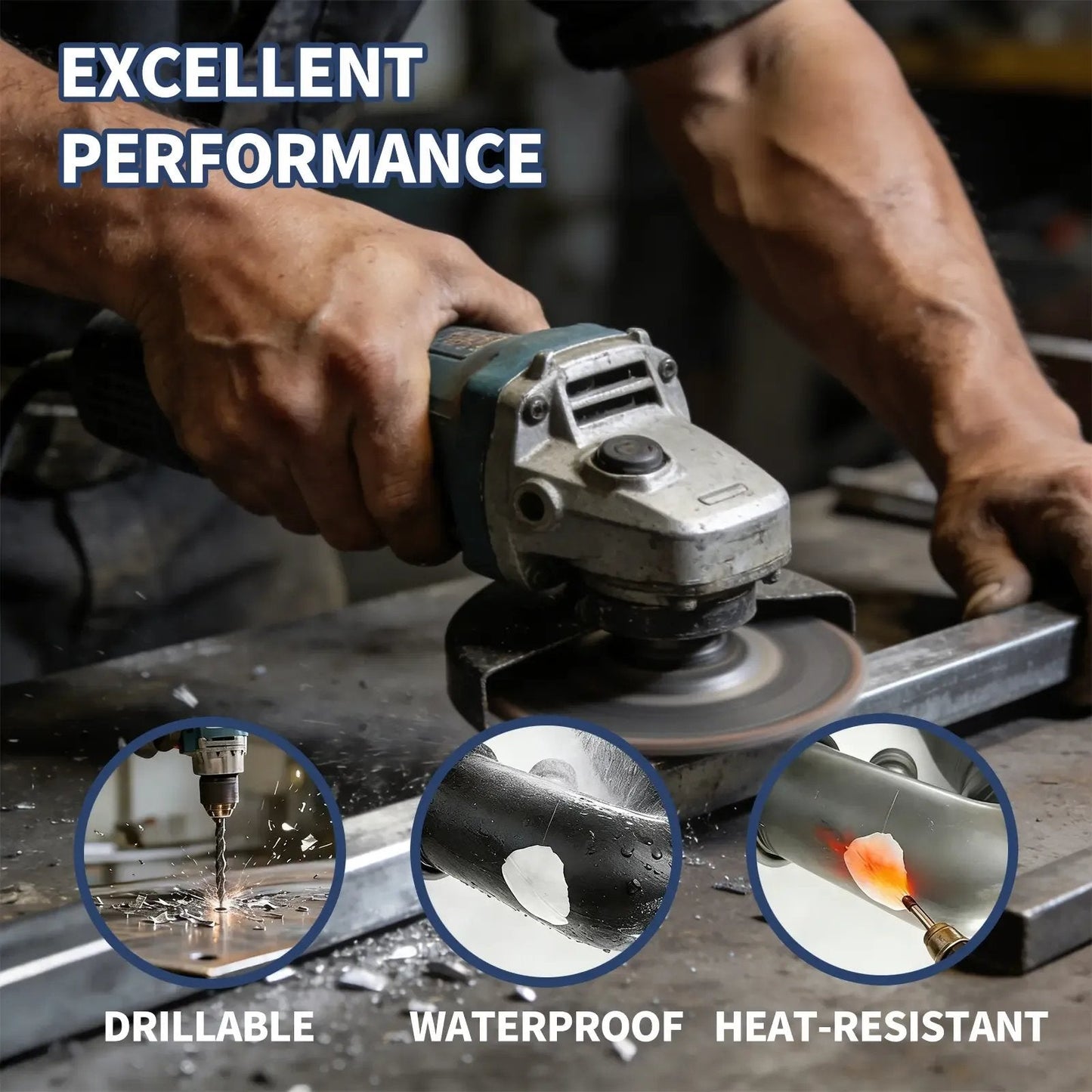 Steel-reinforced epoxy putty – durable repair for metal, wood and concrete