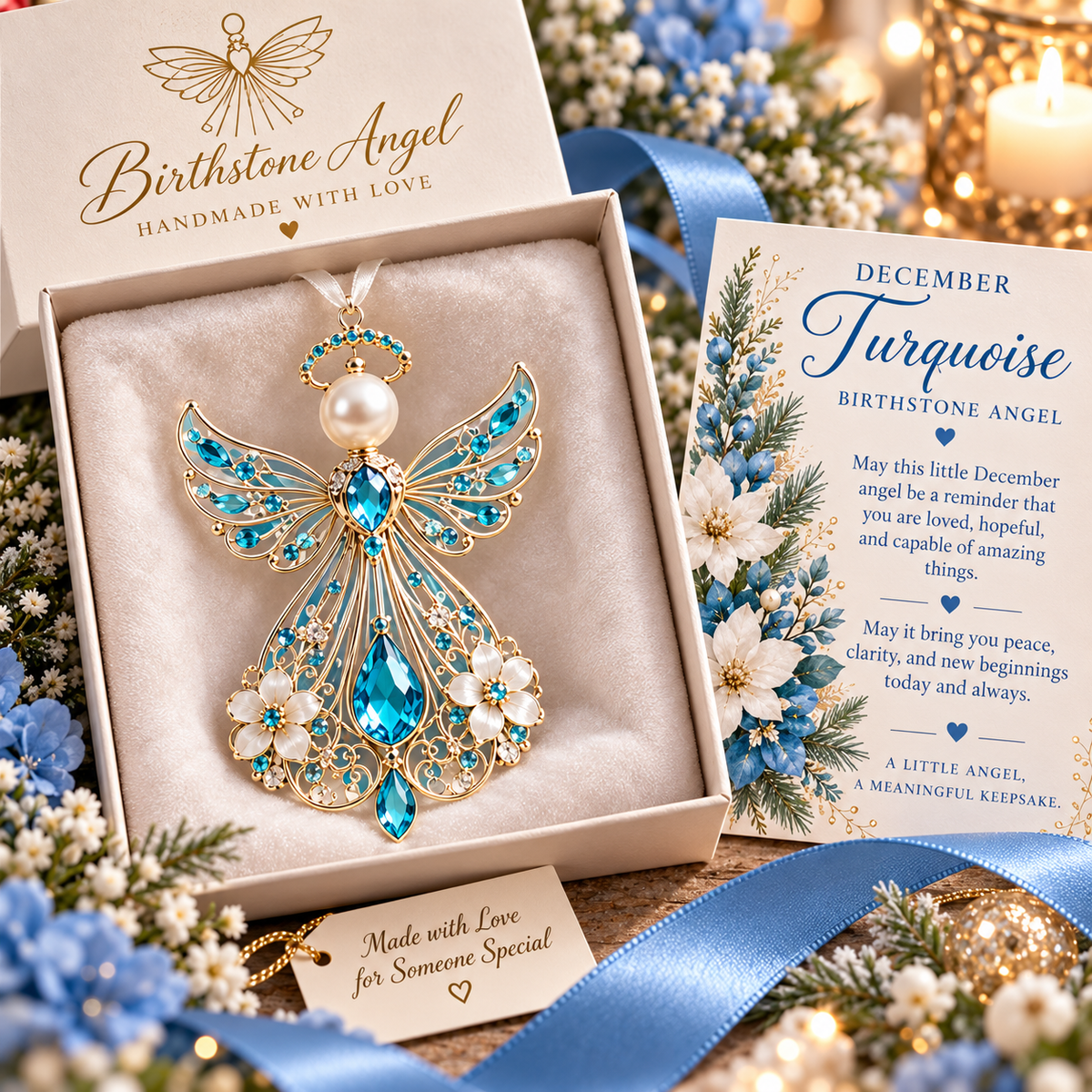 🕊️ Birth Month Guardian Angel Ornament – Not Just an Angel. Their Angel. ✨💎