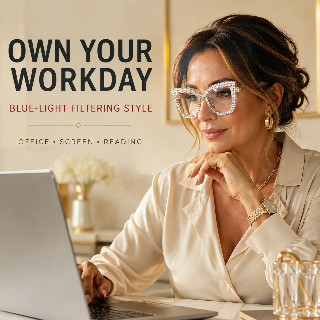 🕶️Cat-eye reading glasses with blue light protection