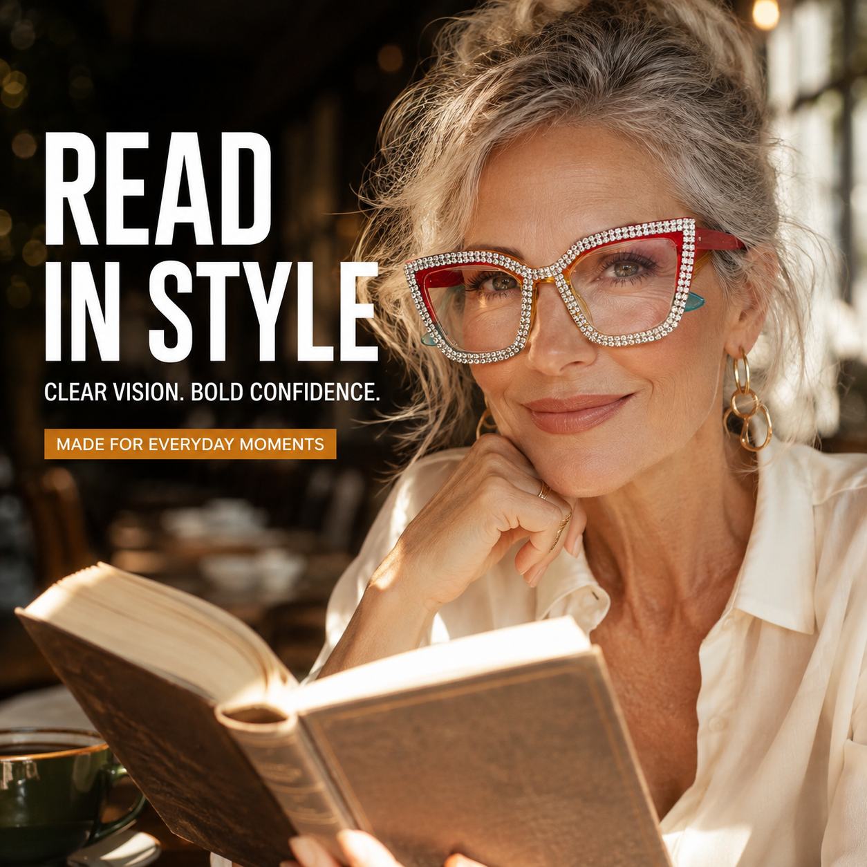 🕶️Cat-eye reading glasses with blue light protection