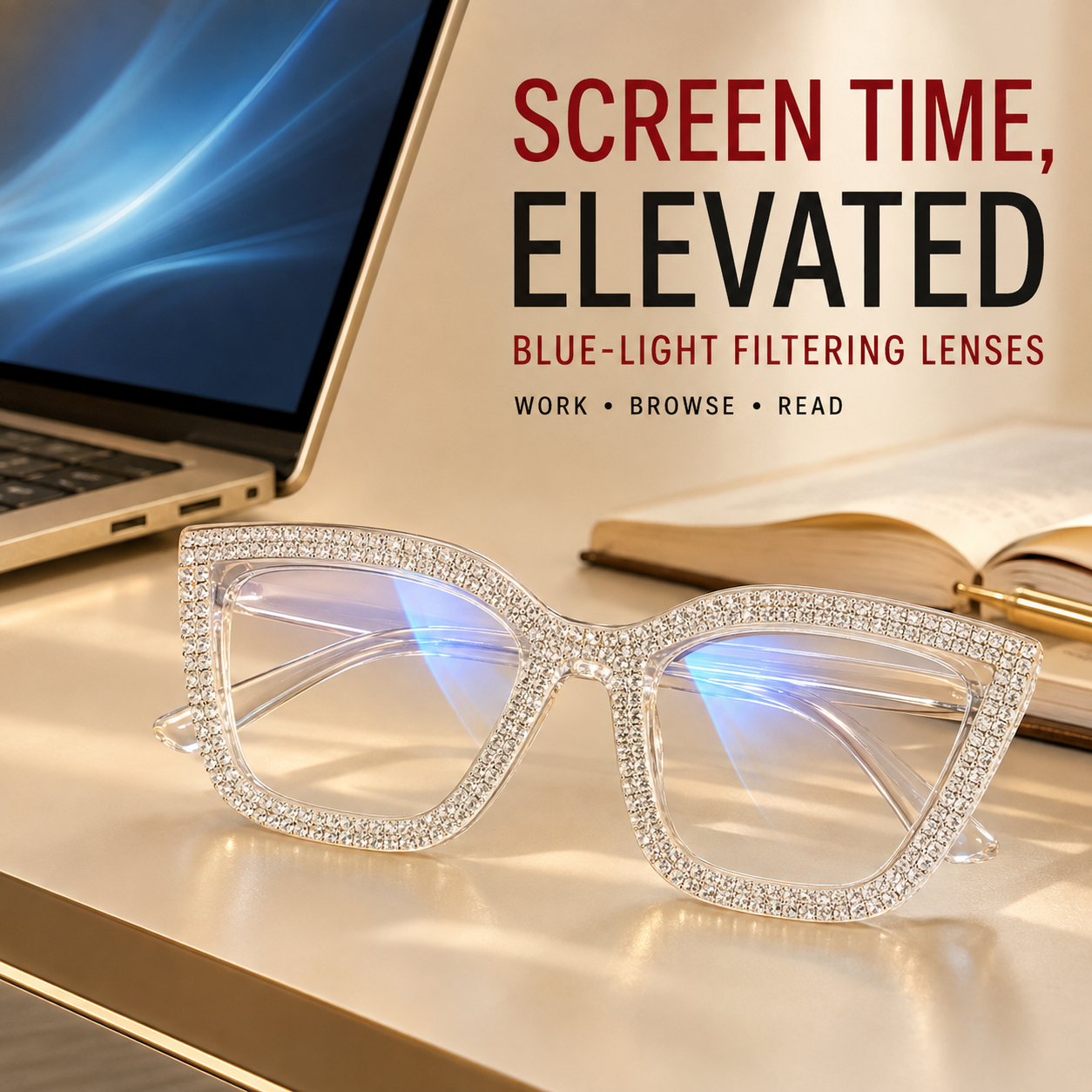 🕶️Cat-eye reading glasses with blue light protection