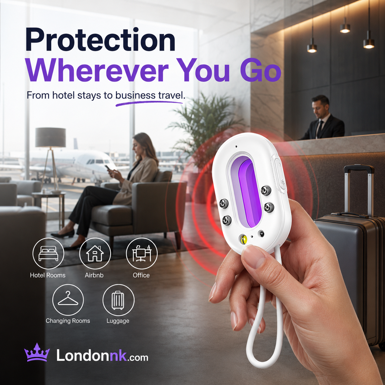 🥳2026 HOT SALE🥳💞50K+ SOLD!📡🔍 30% OFF! Smart Infrared Camera Detector – Finds hidden pinhole lenses instantly. LED flashlight & door alarm – travel with privacy & peace of mind! 🏨✨