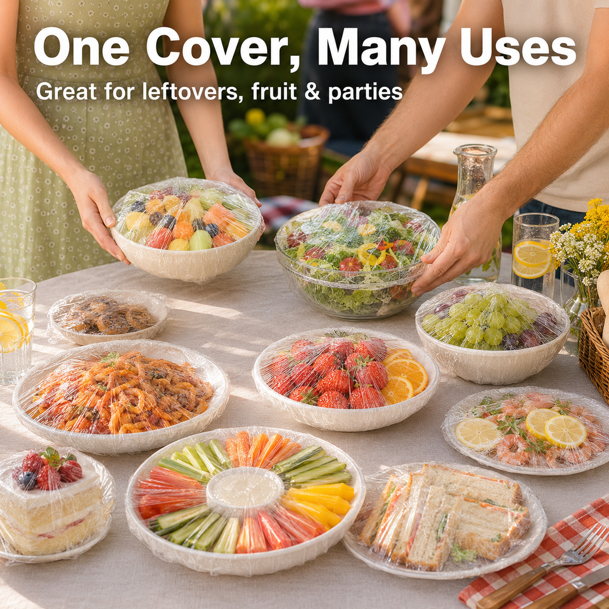 🔥Disposable food covers made of flexible food-grade plastic, for bowls and plates