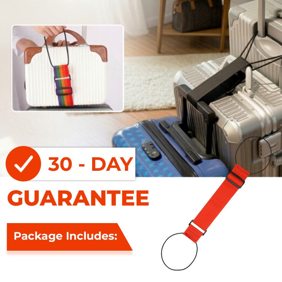 🔥Letzter Tag – 50 % Rabatt🔥 Verstellbarer Koffergurt mit Gummiseil für Koffergriffe