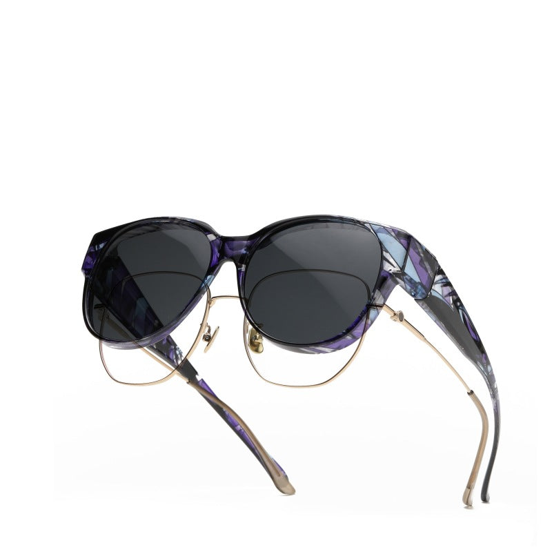🕶 Neue XL-Cat-Eye-Sonnenbrille mit polarisierenden Gläsern und UV400-Schut