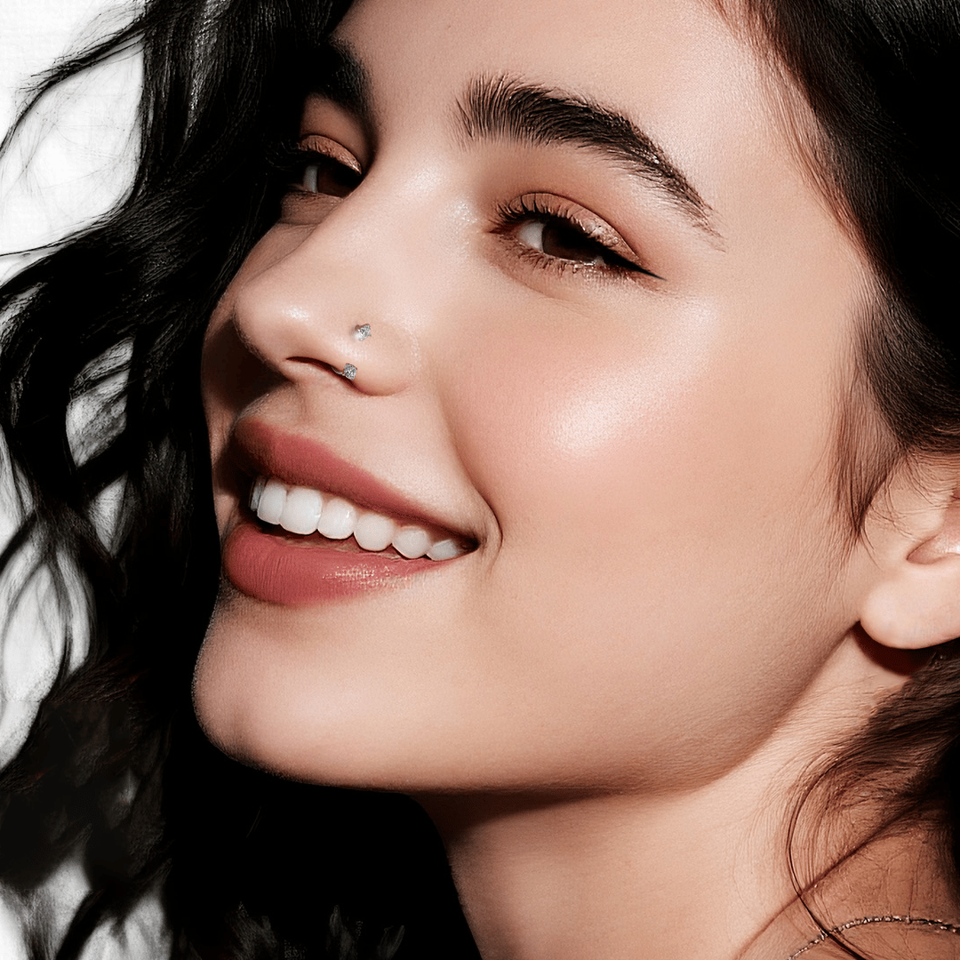 💎Hufeisenförmiger Nasenring – innenverschraubt und komfortabe