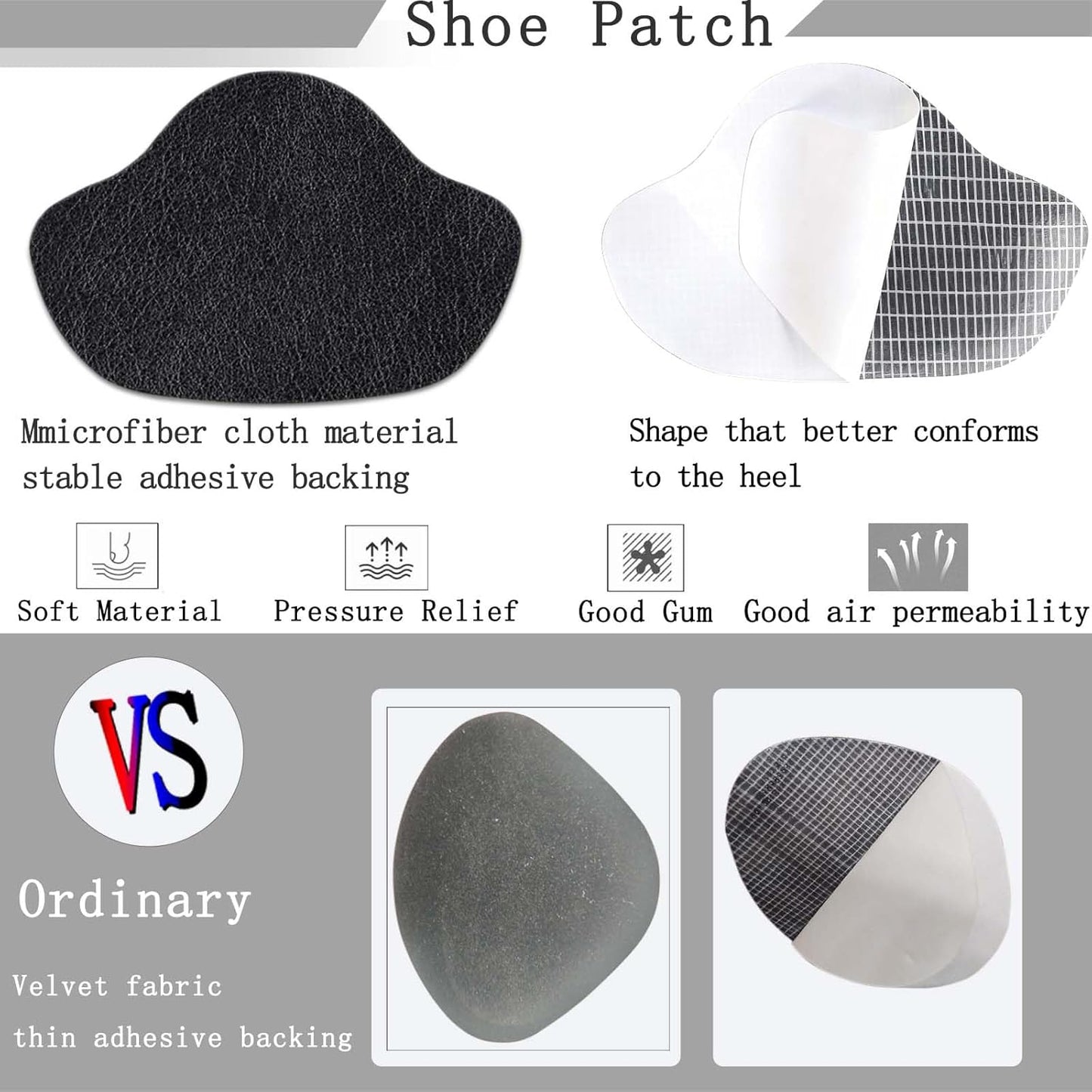 👟Multicolor Self-Adhesive Microfiber Patch (Pack of 6)