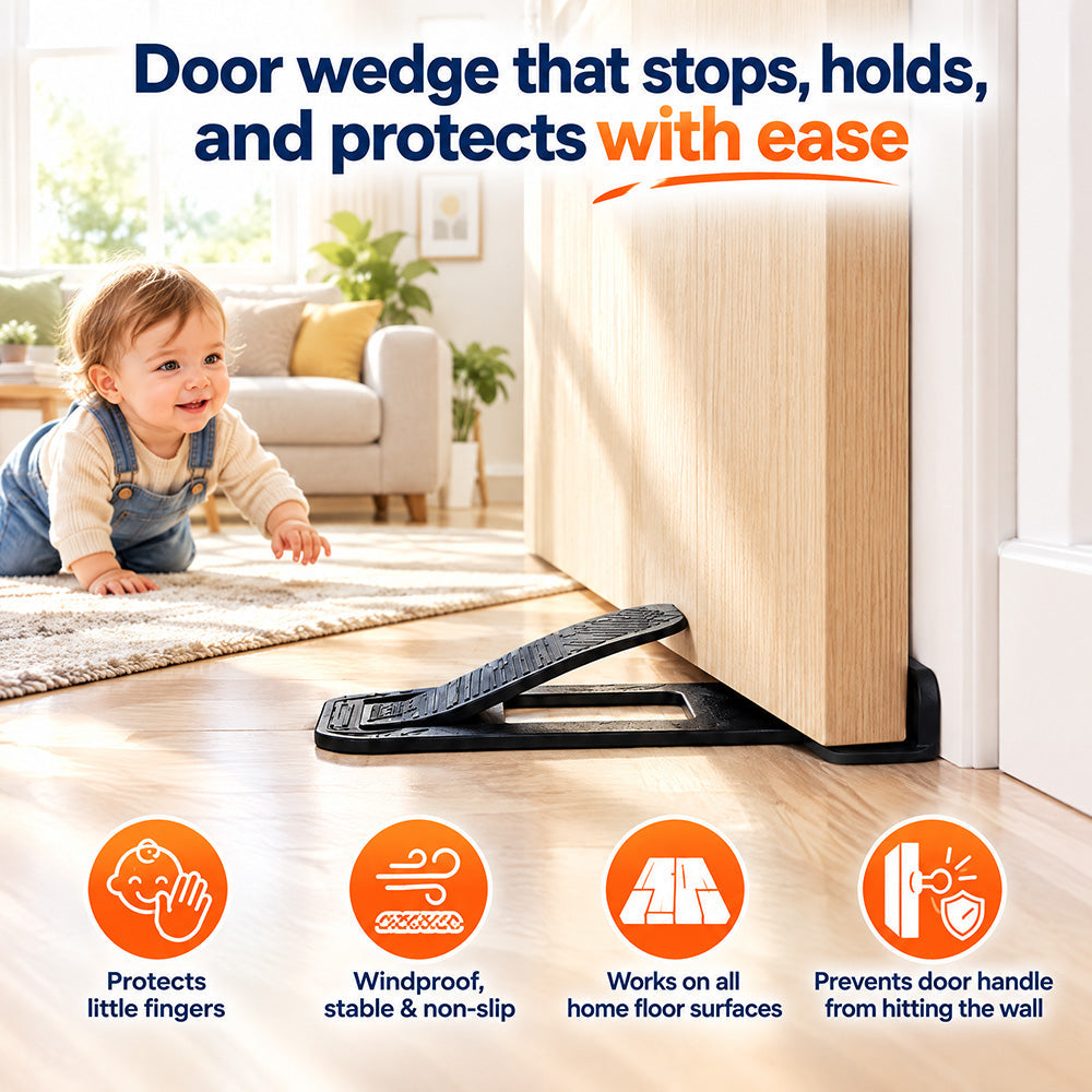 🔥🚪Buy 1, get 1 free – extra-thick, non-slip door stop that easily keeps the door in place